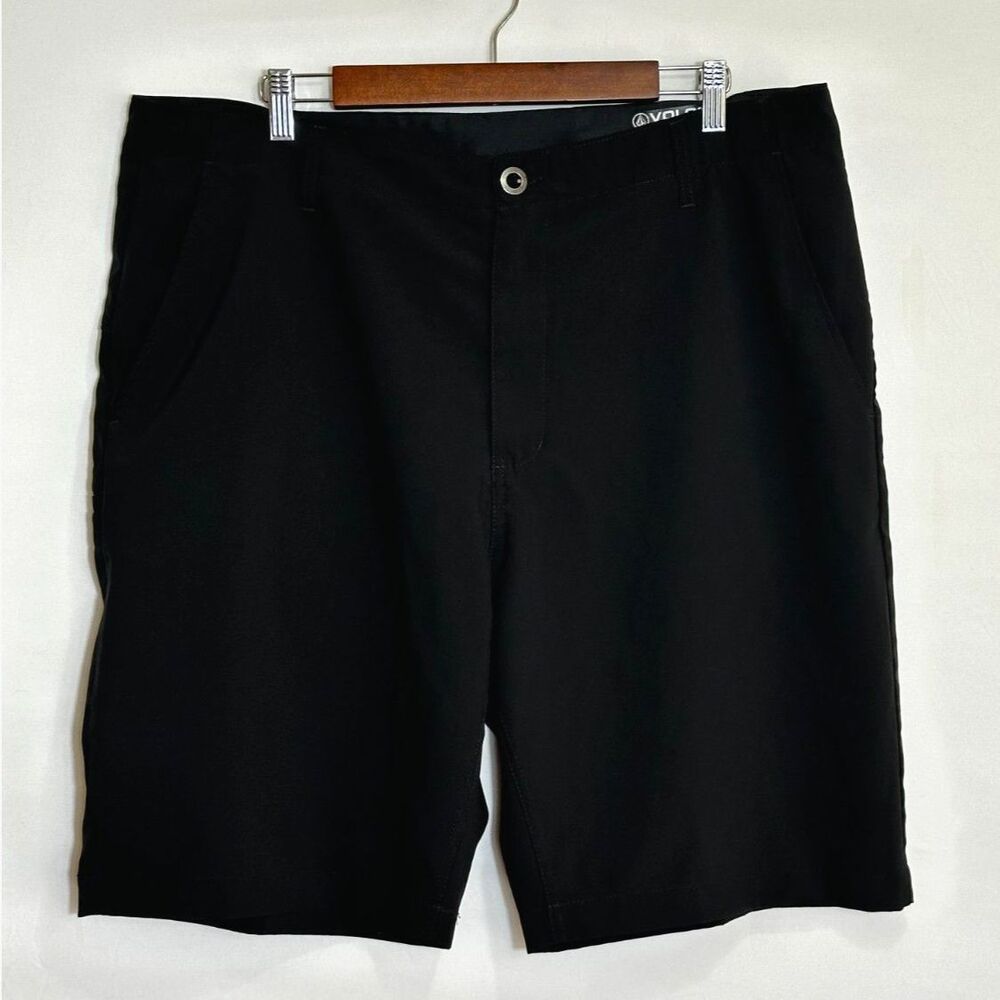 Volcom Men's Surf & Turf 4 Way Stretch Tech Shorts Black SZ 38 Pockets